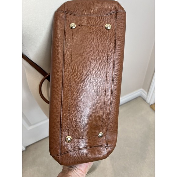 Coach Margot Carryall Brown Crossgrain Leather Shoulder Bag - Great Condition - Picture 7 of 16